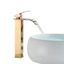 Sink Waterfall Tap 31x12 cm Glossy Finish Elegant Tap with Deck Mount Single Hole Bathroom Fitting 2