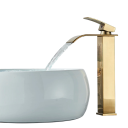 Sink Waterfall Tap 31x12 cm Glossy Finish Elegant Tap with Deck Mount Single Hole Bathroom Fitting 4