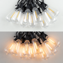 Șir de lumini 15 m cu 25 socluri E12E IP44 Rezistent la apă 1W becuri Alb cald 2200K AC 220V Conector masculin și feminin Decorațiuni exterioare 3