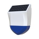 Sirena Zigbee da esterno allarme 95 dB con protezione anti-manomissione, alimentazione solare e USB-C, batteria 18650, IPX5, bianco-blu, per casa 3