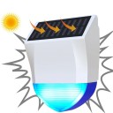 Sirena Zigbee da esterno allarme 95 dB con protezione anti-manomissione, alimentazione solare e USB-C, batteria 18650, IPX5, bianco-blu, per casa 7