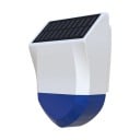 Sirène d'alarme extérieure Zigbee 95 dB avec protection anti-sabotage, alimentation solaire et USB-C, batterie 18650, IPX5, blanc-bleu, pour maison 4