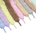 Sireturi de pluș 100 cm Moale Drăguț șireturi pentru pantofi sport Accesoriu original șireturi colorate Decorare pantofi Stil copii 2