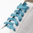Șireturi plate strălucitoare 120 cm 1 pereche șireturi cu sclipici pentru pantofi sport eleganti Accesoriu de modă Șireturi strălucitoare 4
