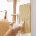 Sisal kradsemåtte til katte 30x60 cm Sofa- eller vægbeskyttelse Selvklæbende kradsemåtte Naturligt holdbart materiale 9