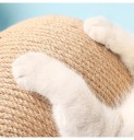 Sisal Scratching Ball for Cats 12 cm with Wooden L Stand Stylish Scratching Post Claw Training Furniture Protection Natural Materials 5