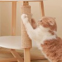 Sisalová škrábací podložka pro kočky 30x60 cm Ochrana sedačky nebo stěny Samolepicí koberec na škrábání Přírodní Odolný materiál 7