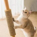 Sisalová škrábací podložka pro kočky 30x60 cm Ochrana sedačky nebo stěny Samolepicí koberec na škrábání Přírodní Odolný materiál 8