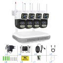 Sistema de cámaras de seguridad WiFi PTZ 8 canales NVR 4 cámaras conexión inalámbrica detección de personas para monitoreo de casa y terreno 2