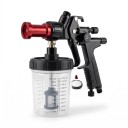 Sistema de copos para pistola de pintura 600 ml Conjunto 10 pcs com tampas e filtro de 125 micrões Adaptadores M16 x 1,5 Transparente Para mistura 2