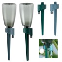 Sistema de rega automática com reservatório Regador automático de gotejamento para flores e ervas Fluxo ajustável Plástico ecológico Verde 1