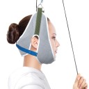 Sistema de tracción cervical de suspensión con reposacabezas ajustable para uso doméstico y alivio del dolor de cuello. 3