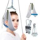 Sistema de tracción cervical de suspensión con reposacabezas ajustable para uso doméstico y alivio del dolor de cuello. 4