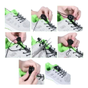 Sistema di allacciatura rapida senza annodare 90 cm 1 paio Stringhe forti con fibbia rotante per scarpe da ginnastica Calzata comoda 2