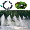 Sistema di irrigazione a nebulizzazione 10 m con 10 ugelli plastica nera per giardino serra terrazza raffreddamento e irrigazione piante 3