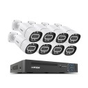 Sistema di telecamere di sicurezza 8MP 8 telecamere set di sorveglianza angolo di visione 90° applicazione mobile XMEye Pro bianco per monitorare la casa e i dintorni 1