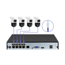 Sistema di videosorveglianza 6MP 8 telecamere set DVR 8 canali connessione cablata per il monitoraggio di casa, azienda e spazi esterni 6