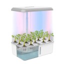 Sistema idroponico intelligente con WiFi e pompa automatica, 14 posti, serbatoio da 5 l, luce di crescita a LED, bianco, per coltivare erbe aromatiche 1