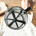 Sită de făină din oțel inoxidabil 15,5 x 10,5 x 9,3 cm Sită de bucătărie cu mâner Sită fină pentru copt prăjituri, plăcinte și produse de patiserie dulci și sărate 2