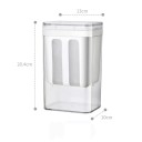Sítko na přípravu řeckého jogurtu s odkapávací nádobou a víkem o objemu 1800 ml o rozměrech 13 x 10 x 20,4 cm v bílém provedení 2
