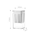 Sítko na řecký jogurt s vyjímatelnou odkapávací vložkou a víkem o objemu 1100 ml a rozměrech 10,8 x 9 x 17,6 cm v bílém provedení 2