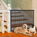 Síťovaná ohrádka pro psy 78 x 115 cm Bezpečnostní ochranná bariéra s 4 samolepícími háčky pro uchycení do interiéru 2