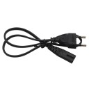 Síťový napájecí kabel 63 cm Eurozástrčka a dvoupinový konektor IEC C7 Pro zařízení se vstupem ve tvaru osmičky Izolace z PVC Černý 1