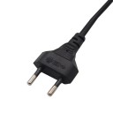 Síťový napájecí kabel 63 cm Eurozástrčka a dvoupinový konektor IEC C7 Pro zařízení se vstupem ve tvaru osmičky Izolace z PVC Černý 6