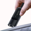 Síťový převodník USB-C na RJ45 2500Mbps LAN adaptér externí Ethernet karta Plug & Play černé provedení pro notebook PC 3