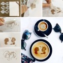 Sjablonen voor het versieren van koffie voor verliefden 6 st Romantische motieven van stellen en hartjes Ronde plastic sjablonen Voor het bestrooien 2