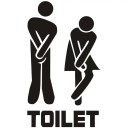 Sjov toilet dørklistermærke vandtæt dekoration til badeværelset 12x20 cm, kreativ klistermærke til sjov toilet 1