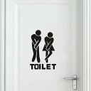 Sjov toilet dørklistermærke vandtæt dekoration til badeværelset 12x20 cm, kreativ klistermærke til sjov toilet 2