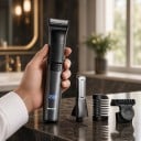 Skæg- og kropshårtrimmer til mænd 2i1 Dobbeltblad Vandtæt IPX6 Kam 1–10 mm USB-C ABS Grå Til skæg og krop 5