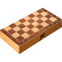 Skakbræt i træ, foldbart 29 x 29 cm, brætspil til børn og voksne, stort skaksæt, træbrikker, rejseskakspil 2