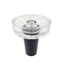 Skål för vattenpipa 4-delad huvud med metallnät Glas och silikon Klar och svart utförande Hållare för tobak och smaktillbehör 5
