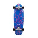 Skateboard 78,7 cm 31 tommer Flerlags træplade med kicktail Sorte hjul og skridsikkert grip Blå-rød Til bykørsel 1