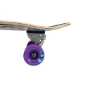 Skateboard con motivo animale 77,6 cm 30,54 pollici Piastra in legno multistrato con kicktail Ruote viola e stampa blu 4