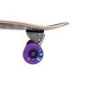 Skateboard con motivo animale 77,6 cm 30,54 pollici Tavola in legno multistrato con kicktail Ruote viola e stampa blu Per la guida in città 4
