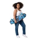 Skateboard cruiser con motivo de alas azul y blancas Longitud 78,7 cm Azul y negro con ruedas azules Para andar por la ciudad y carriles bici 6