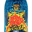 Skateboard cruiser con motivo de mago con fuego Longitud 79,4 cm Azul con ruedas moradas Para andar por la ciudad y carriles bici 4
