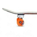 Skateboard with Orange Wheels and Pumpkin Print 76.5 cm 30.12 inches Multi-Layer Wooden Deck with Kicktail White-Orange For City Riding 3