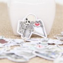 Skeletklistermærker 40 stk. 4