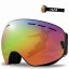 Skibrille mit Spiegeleffekt, UV400, Skifahren, Snowboardbrille für Damen und Herren, Antibeschlag-Helm, Skibrille 12