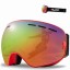 Skibrille mit Spiegeleffekt, UV400, Skifahren, Snowboardbrille für Damen und Herren, Antibeschlag-Helm, Skibrille 4