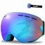 Skibrille mit Spiegeleffekt, UV400, Skifahren, Snowboardbrille für Damen und Herren, Antibeschlag-Helm, Skibrille 6