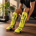 Skinne- og vristbeskyttere størrelse L Skinneben 38 cm Velcro Kampbeskyttere til voksne Boksning og kampsport 8