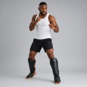 Skinnebeskyttere og vristbeskyttere til voksne størrelse L Længde 37 cm Blødt PU læder og EVA skum Kickbox Box og taekwondo 18