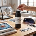 Skinnende UV blæk 500 ml Blødt LED blæk til Epson i3200 XP600 L800 og DX5 til fladtryk på læder og folie 3