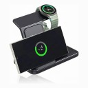 Skládací bezdrátová nabíjecí stanice 3v1 15 W Pro Samsung Galaxy telefon Watch i Buds USB-C Stojan na noční stolek 6