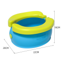 Skládací cestovní nočník pro děti 22 x 20 x 10 cm Nosnost 50 kg Silikonový nočník s ABS Vak na přenášení 20 odpadních pytlíků 2